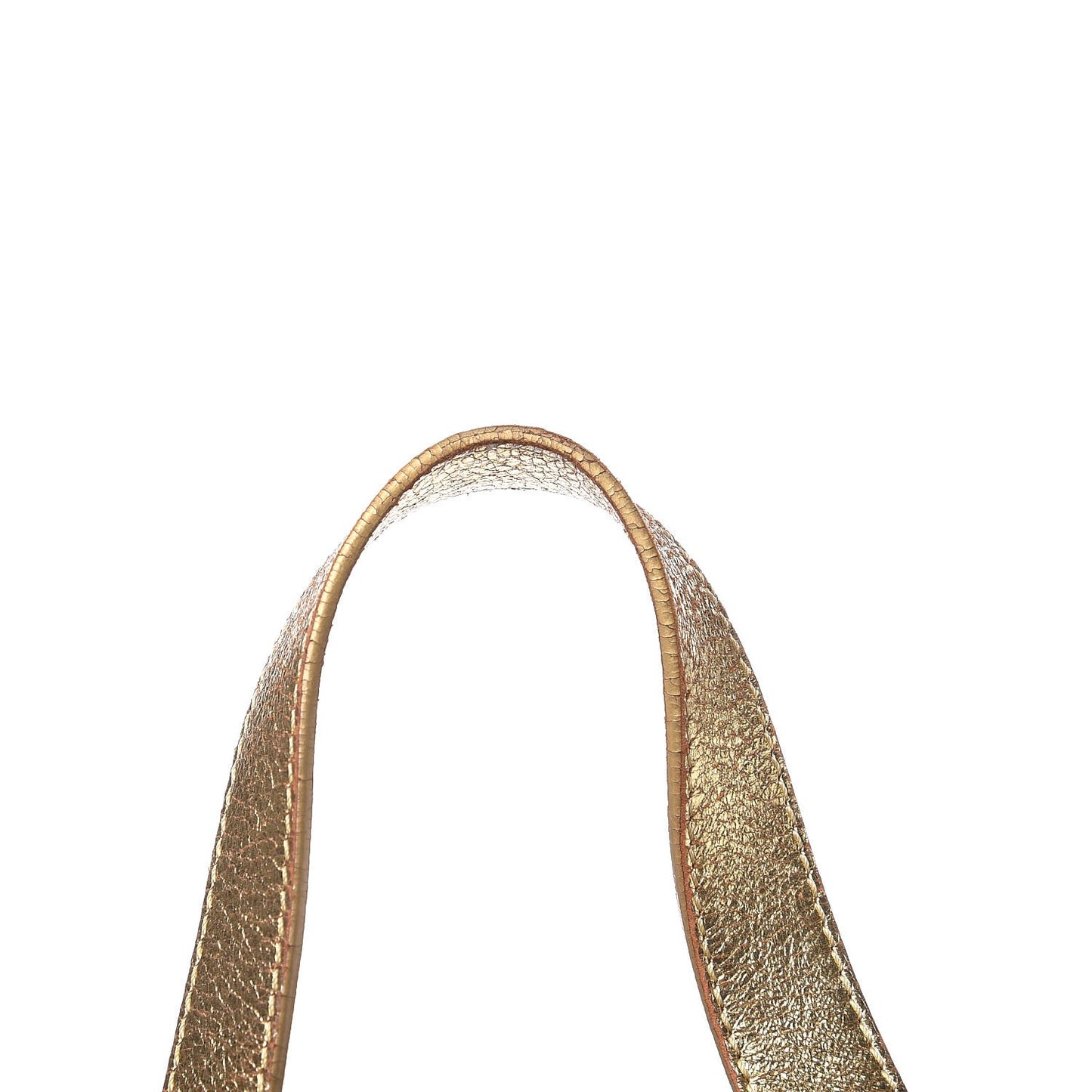 Crackled Calfskin Studded Tote Gold