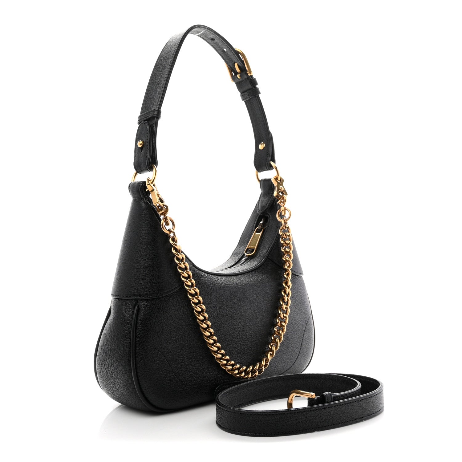 Gucci Goatskin Small Aphrodite Shoulder Bag Black 3 of 10