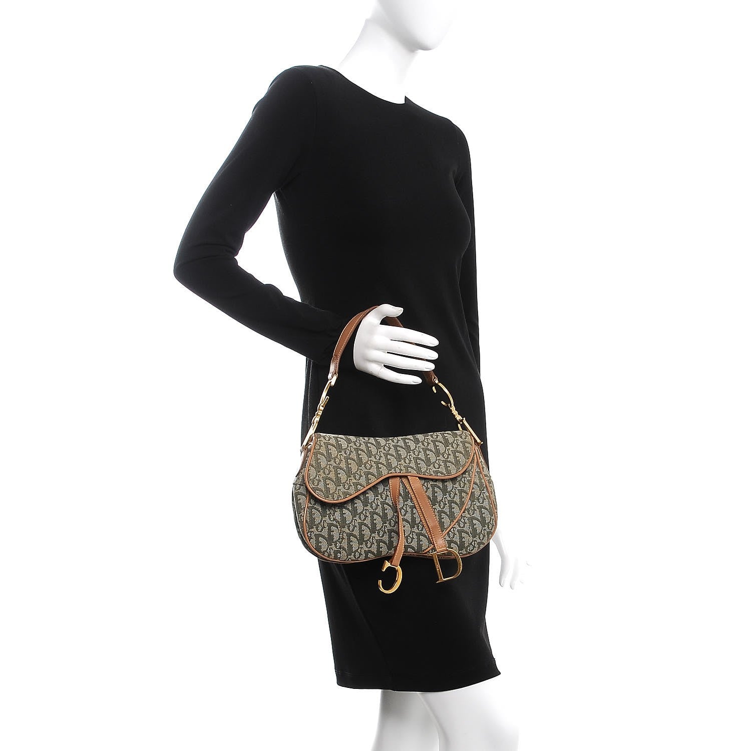 Christian Dior Monogram Double Saddle Bag Green 2 of 8