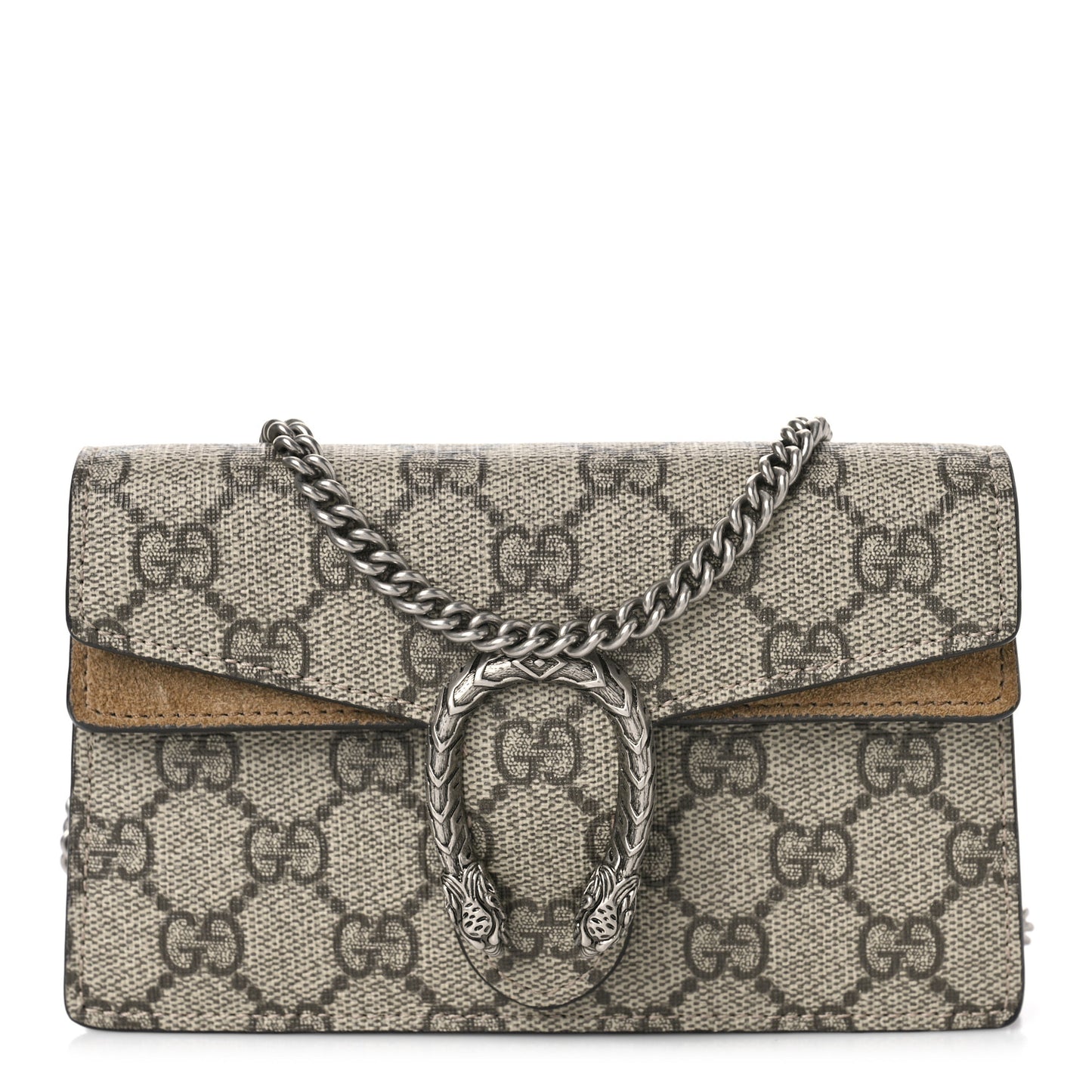 GG Supreme Monogram Super Mini Dionysus Shoulder Bag Taupe