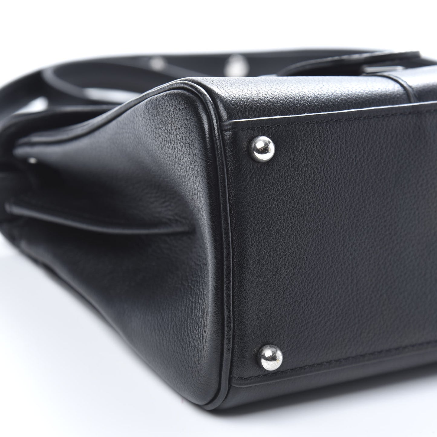 Grained Calfskin Mini Brillant Satchel Black