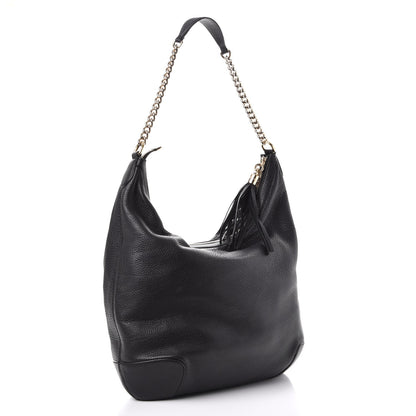 Gucci Pebbled Calfskin Medium Soho Chain Hobo Black 3 of 7