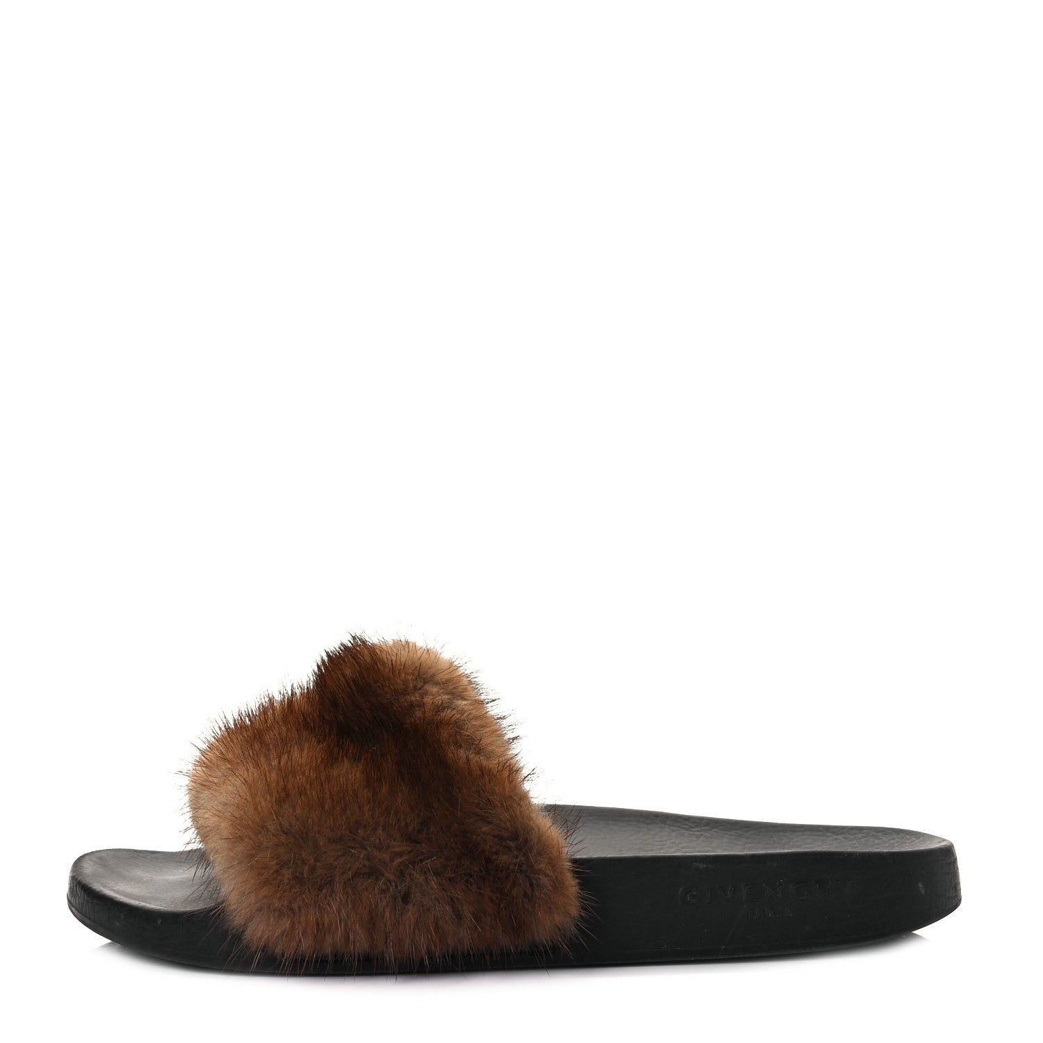 Givenchy Mink Rubber Slide Sandals 36.5 Brown 1 of 7