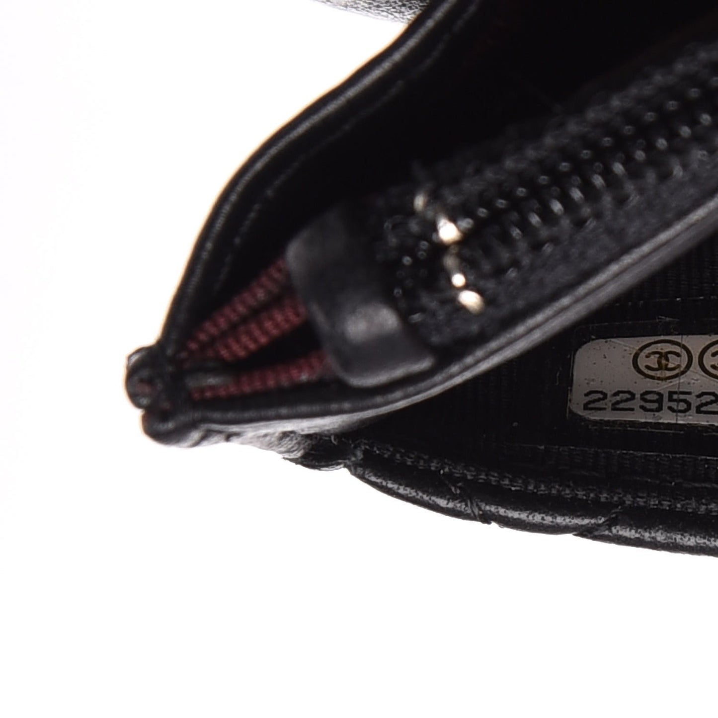 Lambskin Quilted Wallet On Chain WOC Black