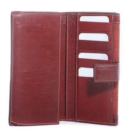Gucci Guccissima Margaux Calfskin Metal Bar Continental Flap Wallet Dark Red 8 of 8