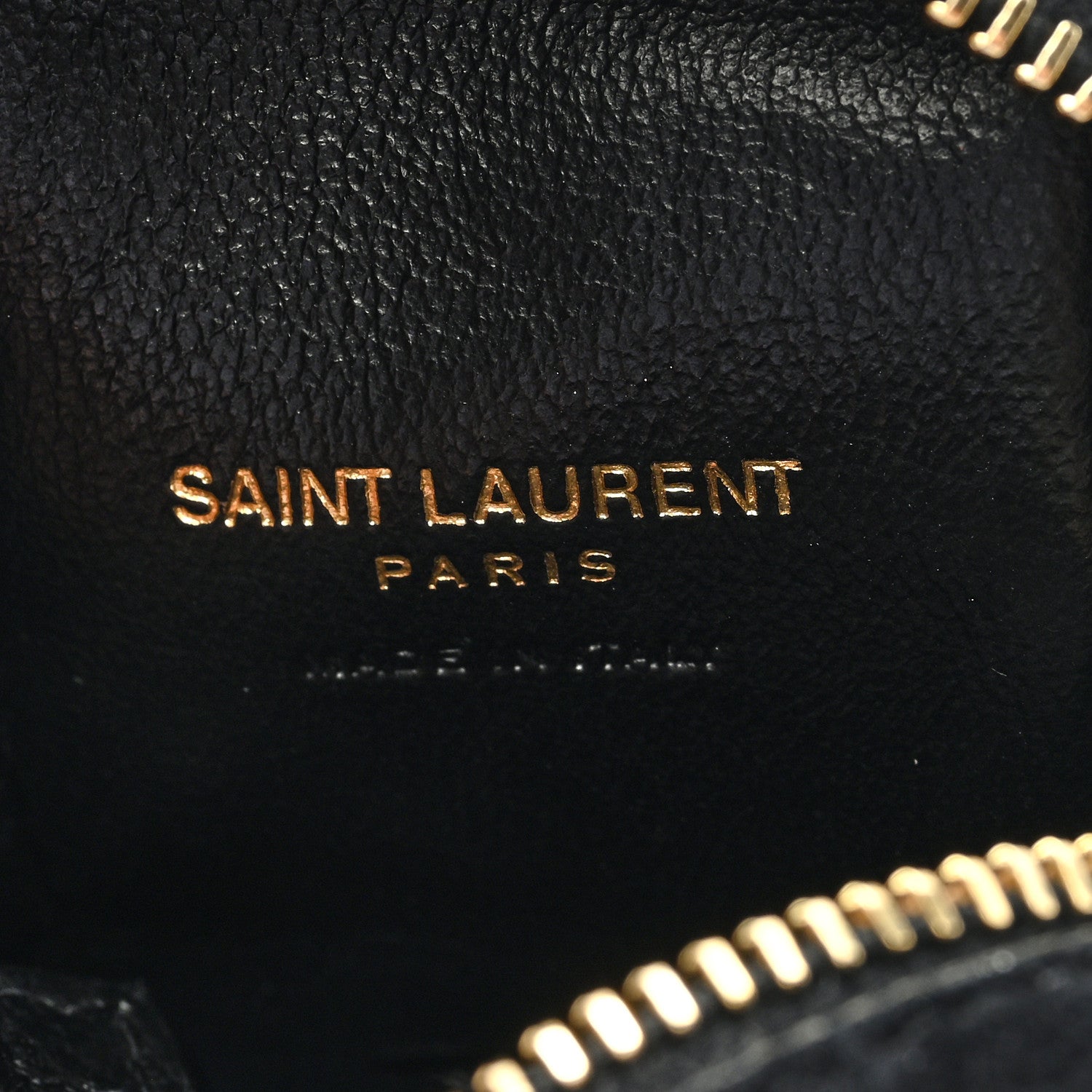 Saint Laurent Suede Patent Crocodile Embossed Jaime Cube Charm Keychain Black 6 of 6