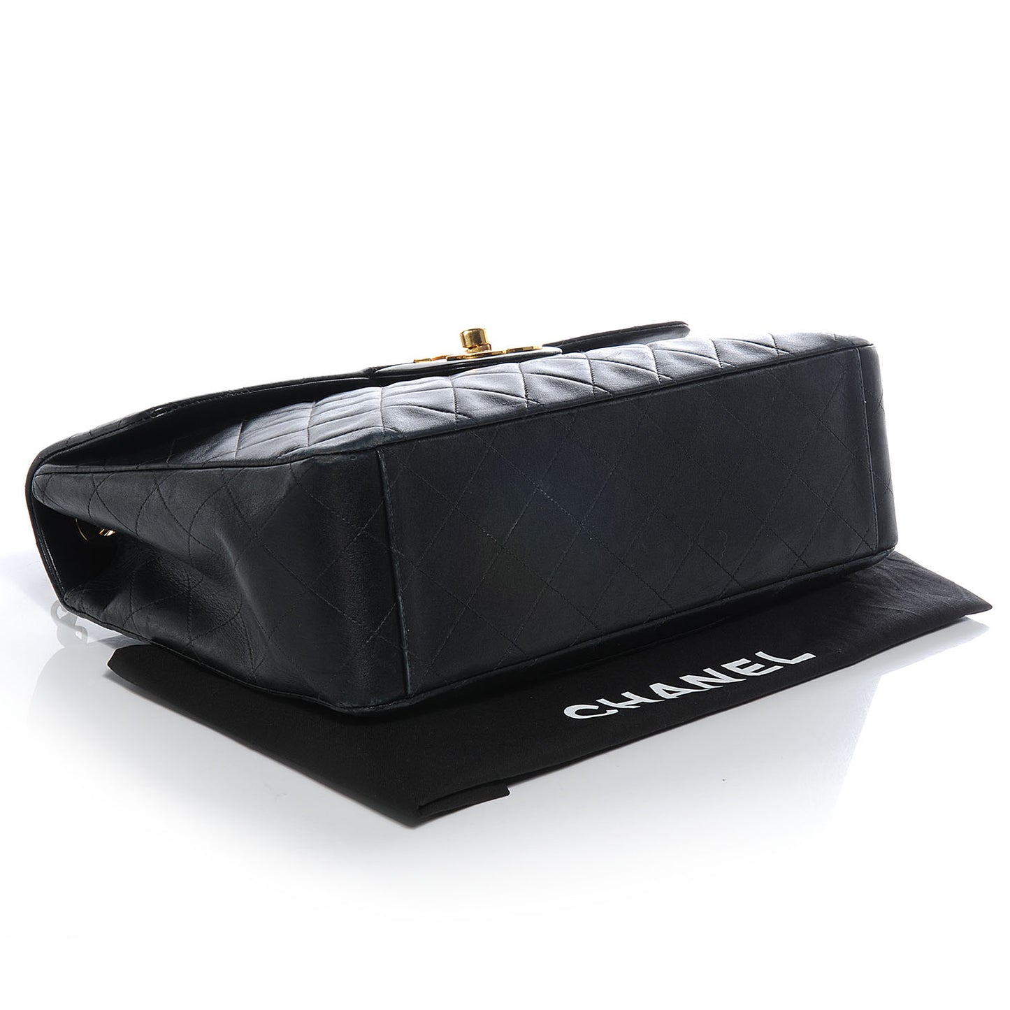 Lambskin XL Jumbo Flap Black