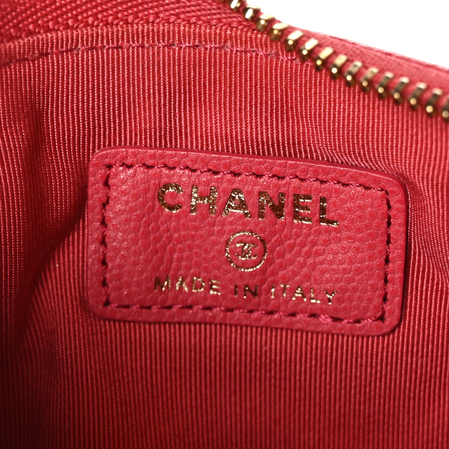Chanel Iridescent Caviar Quilted Small Cosmetic Case Dark Pink 7 of 7