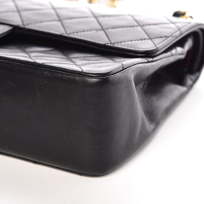 Chanel Lambskin Quilted Medium Double Flap Black 10 of 17