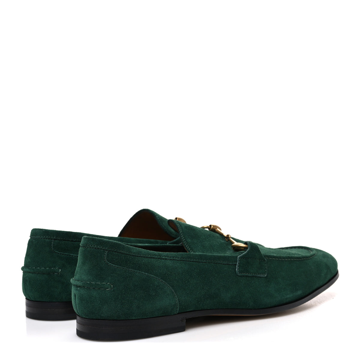 Gucci Suede Horsebit Mens Jordaan Loafers 10.5 Green 5 of 11