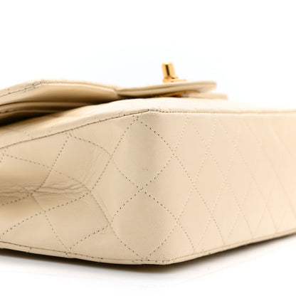 Chanel Lambskin Quilted Medium Double Flap Beige 9 of 13