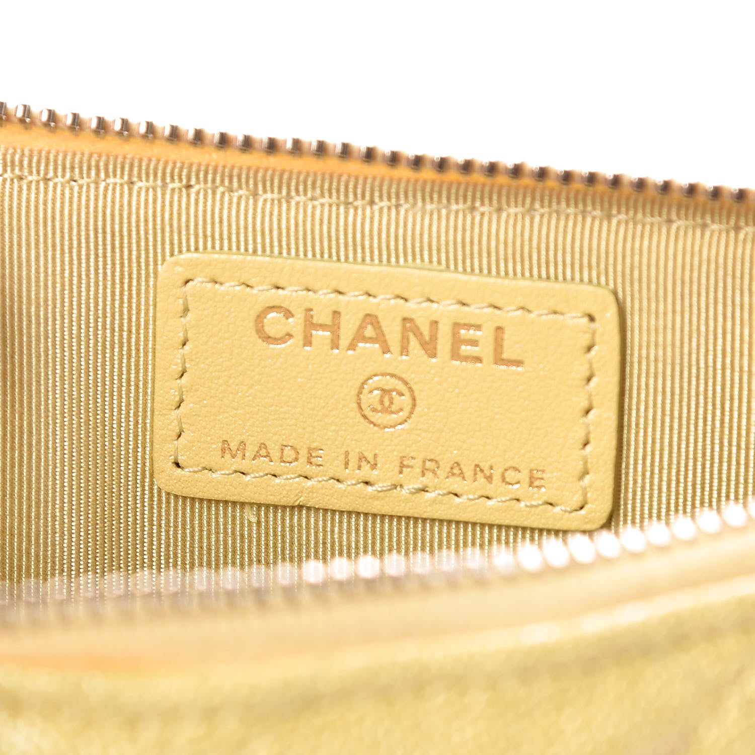 Chanel Iridescent Caviar Quilted Classic iPhone Pouch Yellow 6 of 8