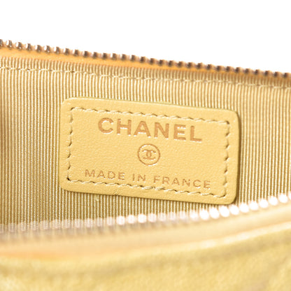 Chanel Iridescent Caviar Quilted Classic iPhone Pouch Yellow 6 of 8