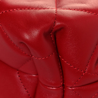 Chanel Lambskin Quilted CC Dweller Drawstring Bucket Bag Red 10 of 13
