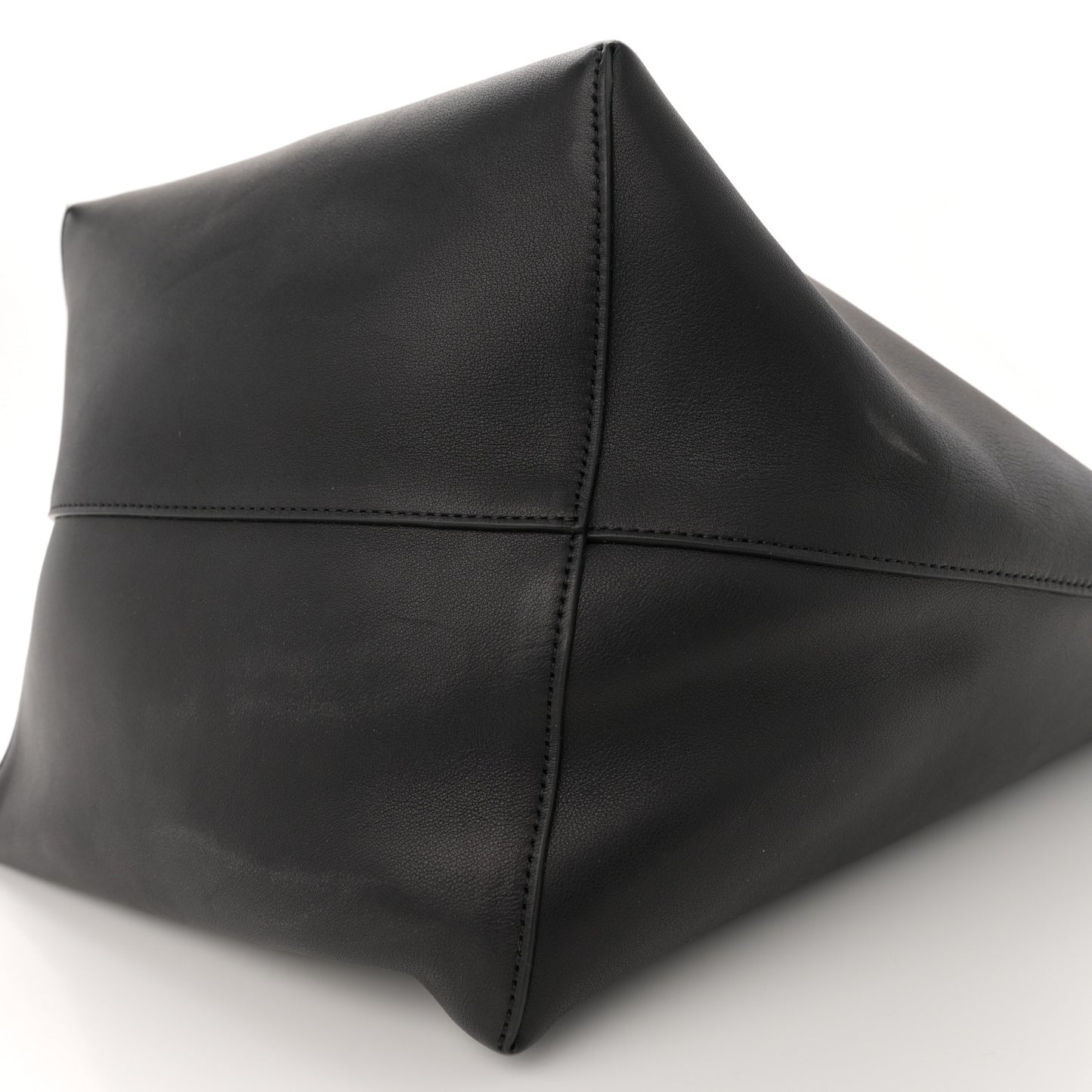 Polished Saddle Calfskin Large N/S Park Tote Black