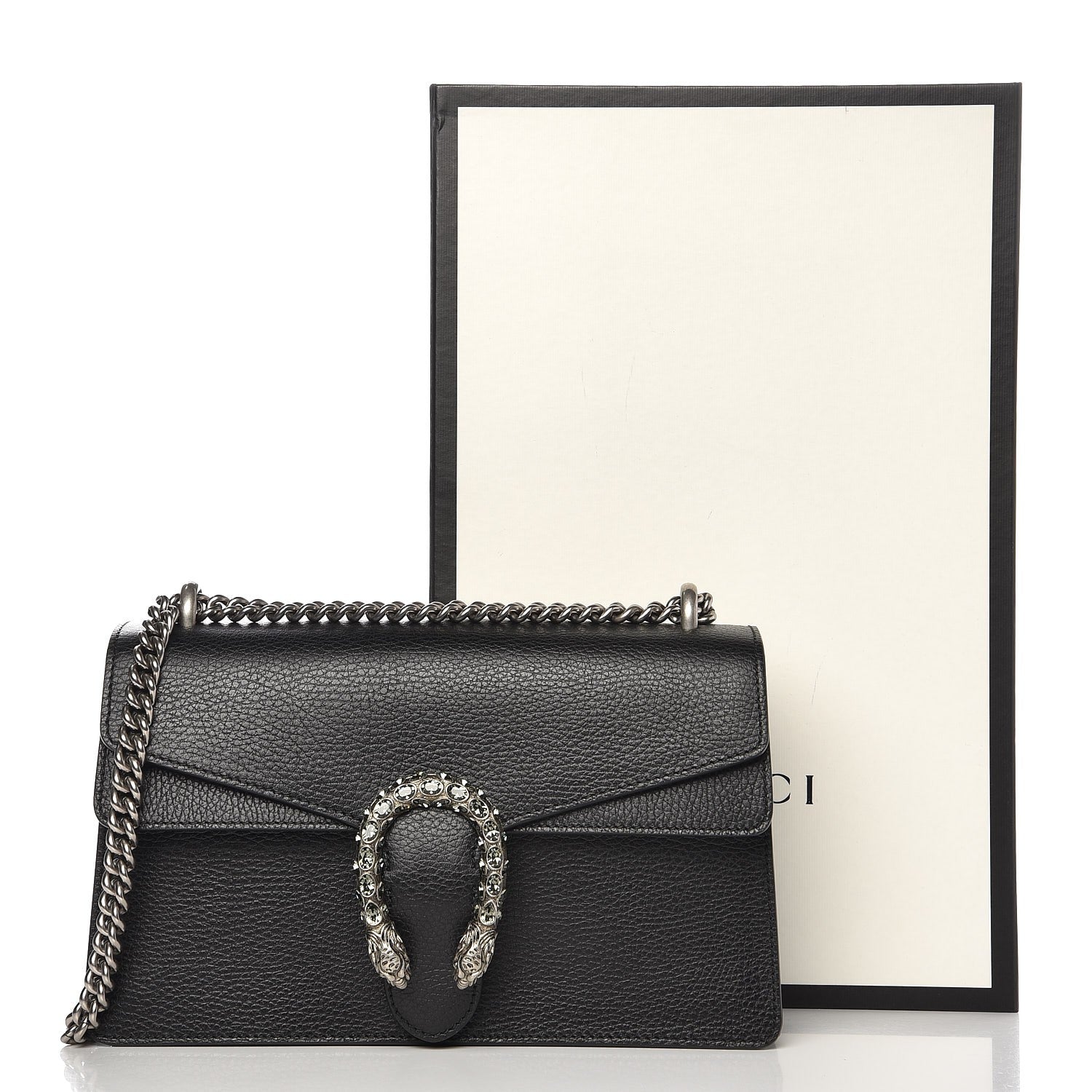 Gucci Pebbled Calfskin Small Dionysus Shoulder Bag Black 9 of 9