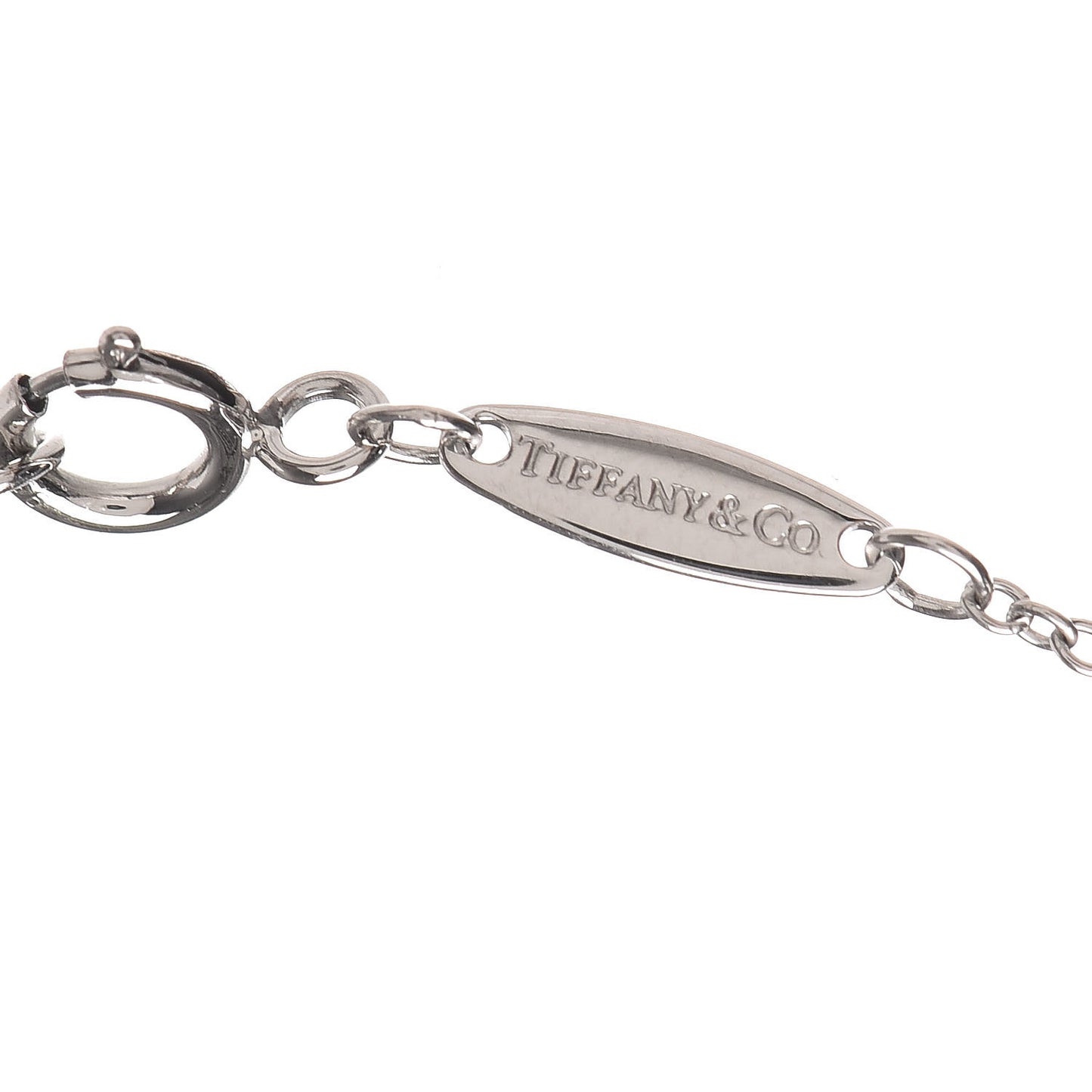 Platinum Diamond .19ct Elsa Peretti Diamonds by the Yard Pendant Necklace