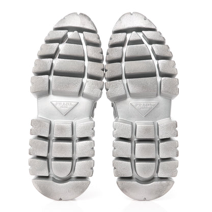 Prada Rubber Technical Knit Fabric Triangle Logo Evolution 55mm Sneakers 39 Argento 5 of 10