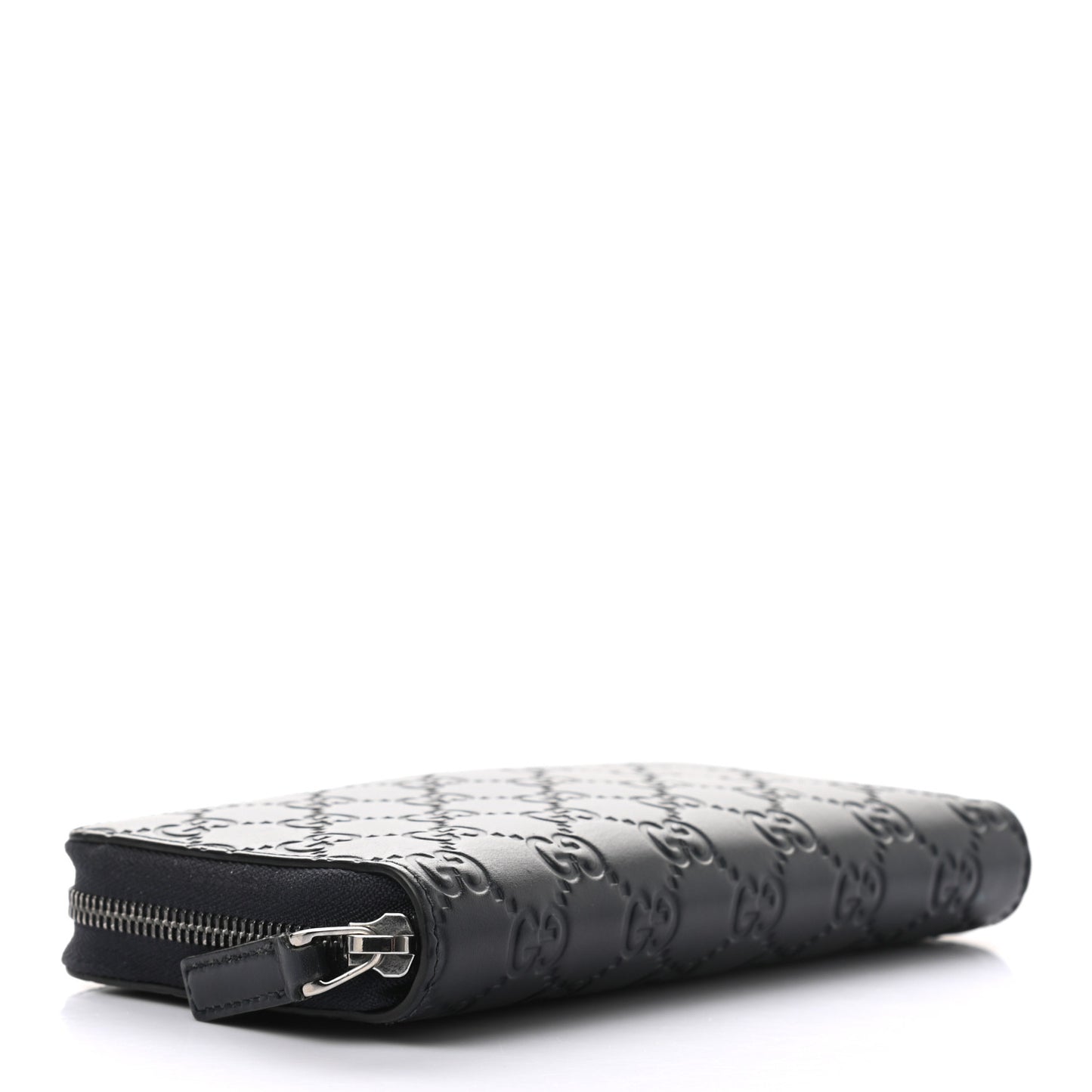 Guccissima Signature Zip Around Organizer Wallet Blue