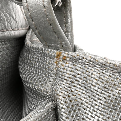 Chanel Metallic Calfskin Quilted XXL Travel Flap Bag Silver 11 of 14