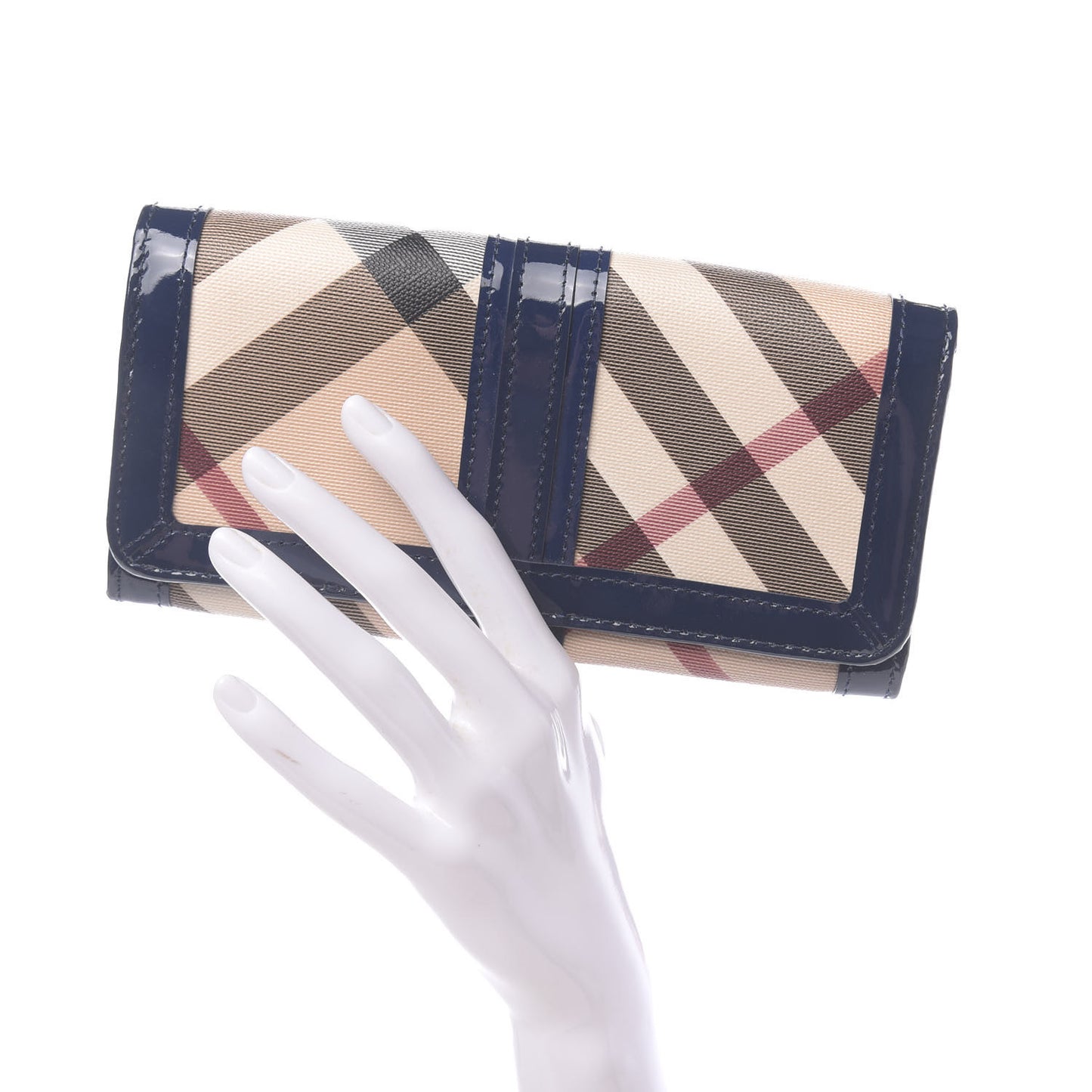 Supernova Check Penrose Continental Wallet Blue