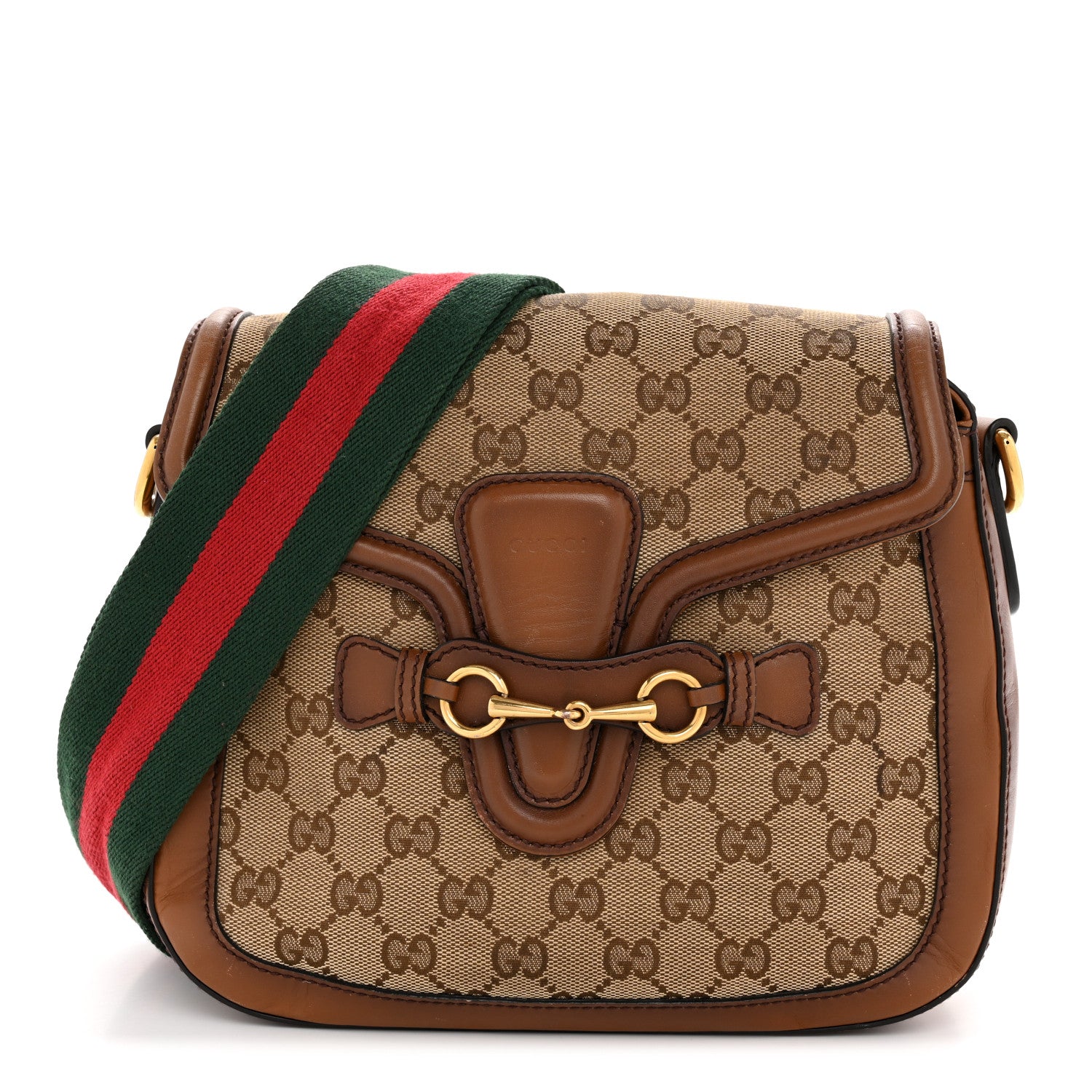 Gucci Monogram Medium Lady Web Shoulder Bag Beige Cuir 1 of 14