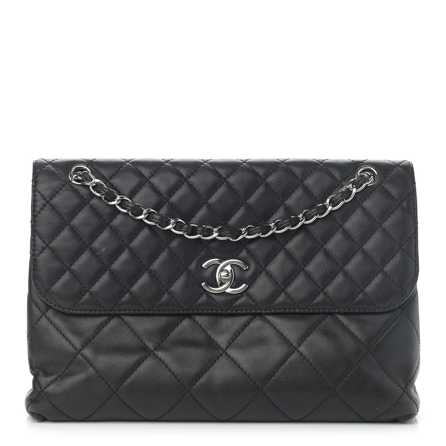 Calfskin Quilted In The Business Flap Bag Black