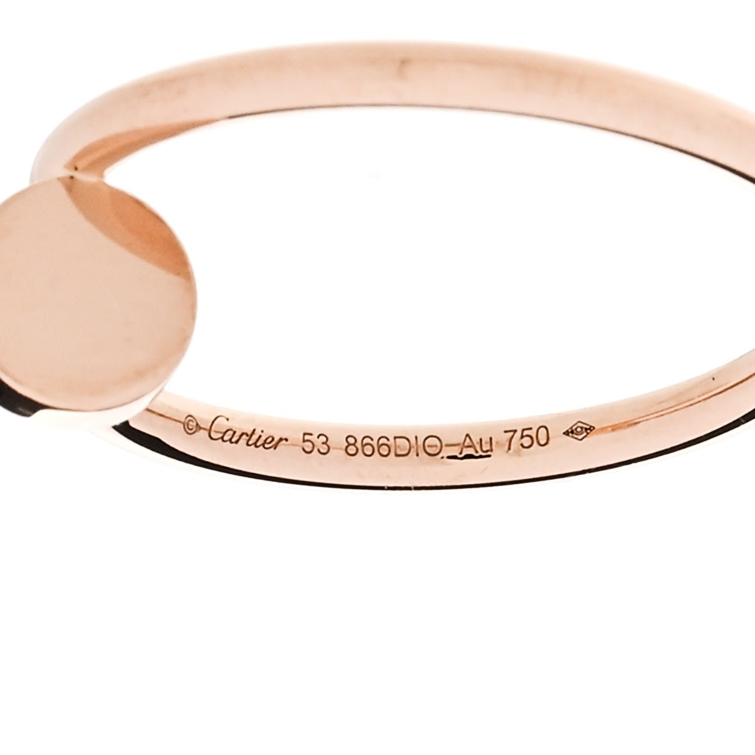 Cartier 18K Pink Gold Small Juste Un Clou Ring 53 6.5 4 of 5
