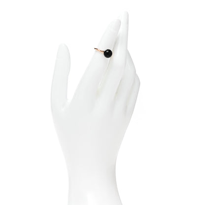 Tiffany 18K Rose Gold Black Onyx 8mm HardWear Ball Ring 45 3.25 2 of 4