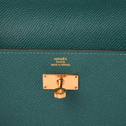 Hermes Epsom Kelly Longue Wallet Malachite 6 of 8