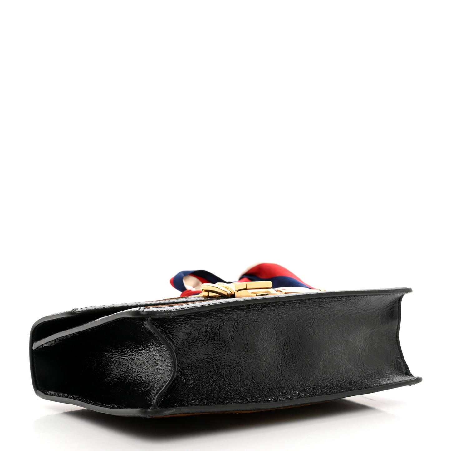Velvet GG Monogram Web Small Sylvie Shoulder Bag Brown Black Oro Vecchio