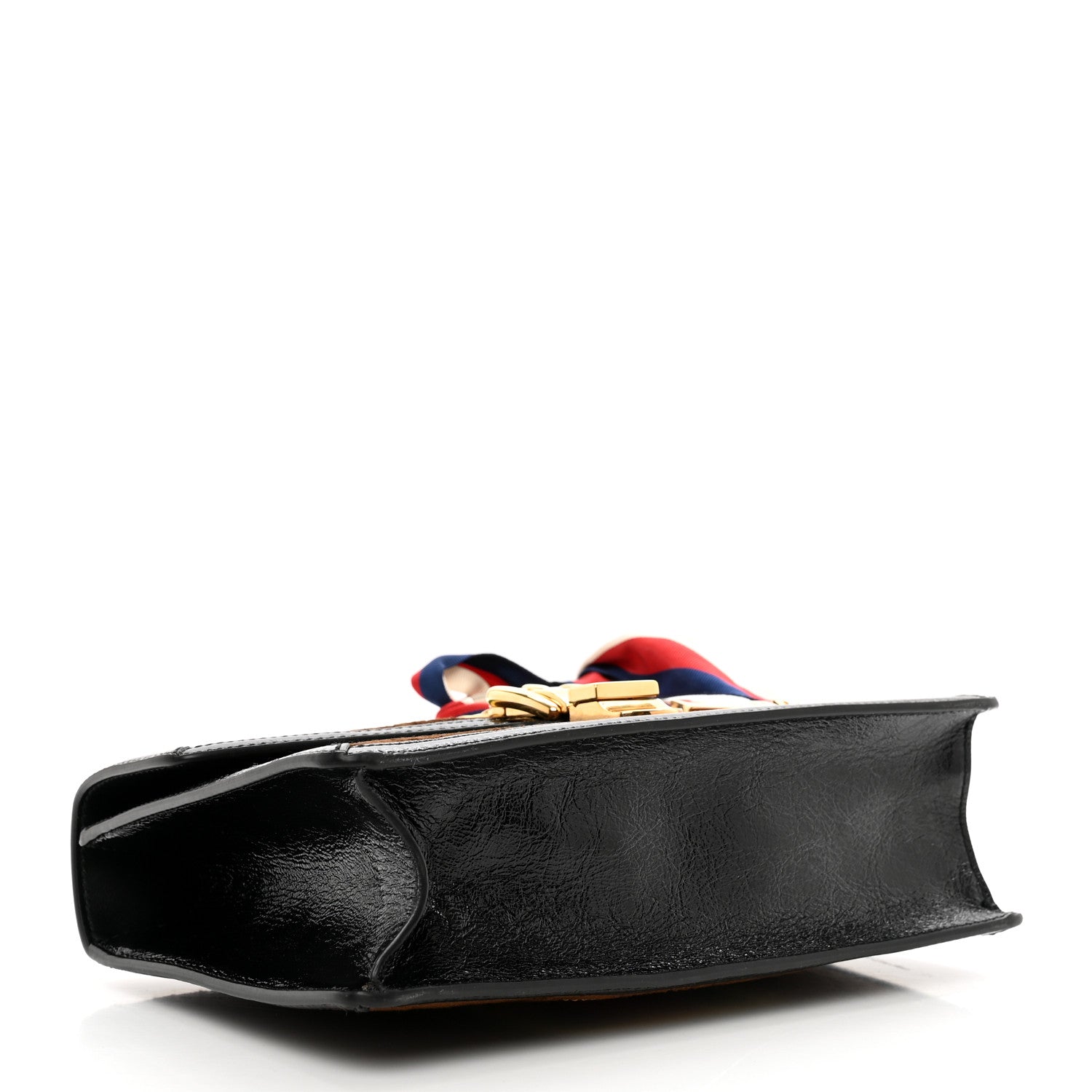 Gucci Velvet GG Monogram Web Small Sylvie Shoulder Bag Brown Black Oro Vecchio 4 of 9