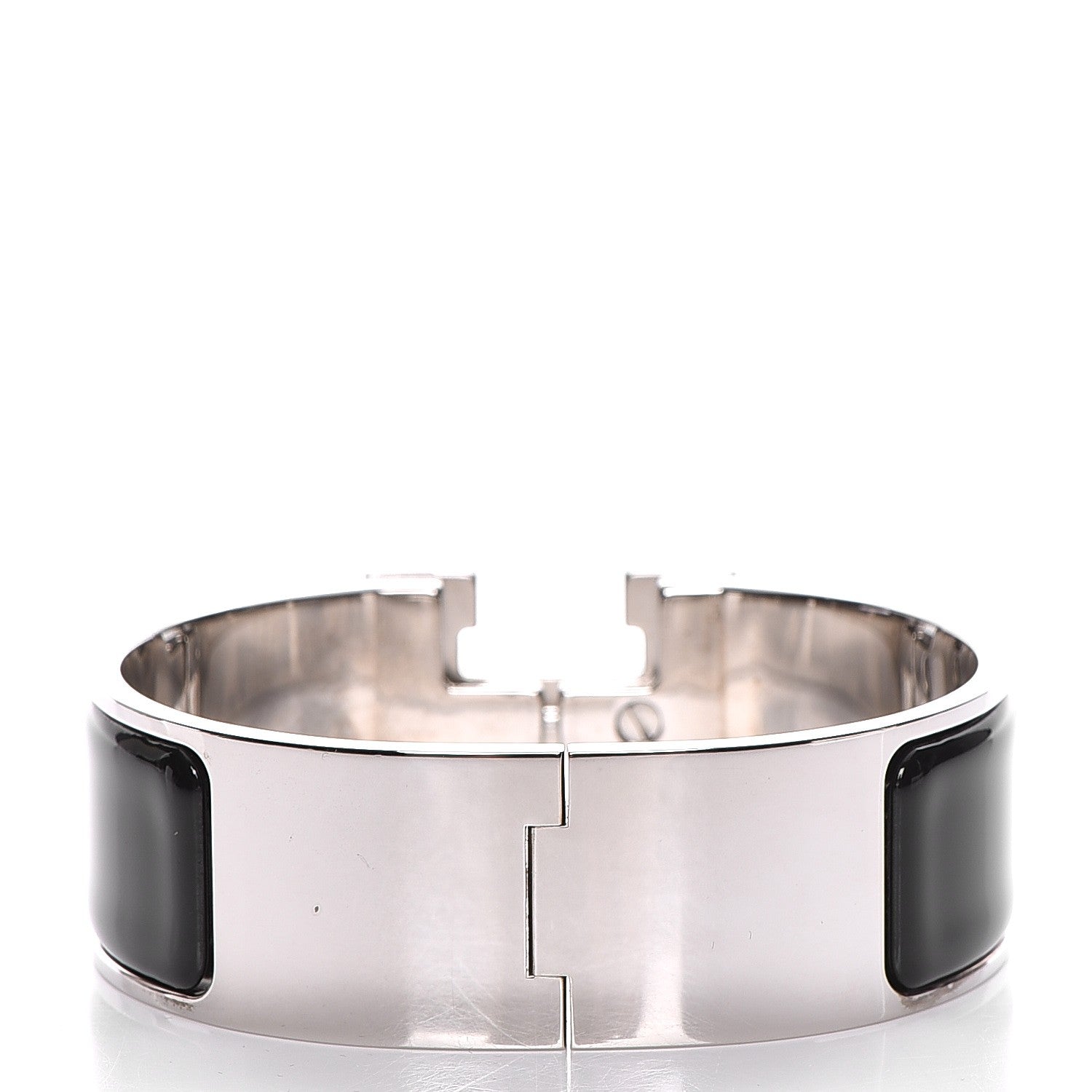 Hermes Enamel Wide Clic Clac H Bracelet PM Black 3 of 5