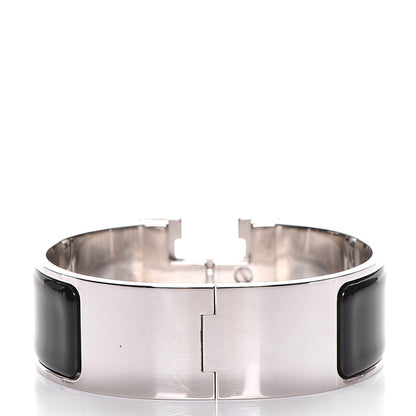 Hermes Enamel Wide Clic Clac H Bracelet PM Black 3 of 5