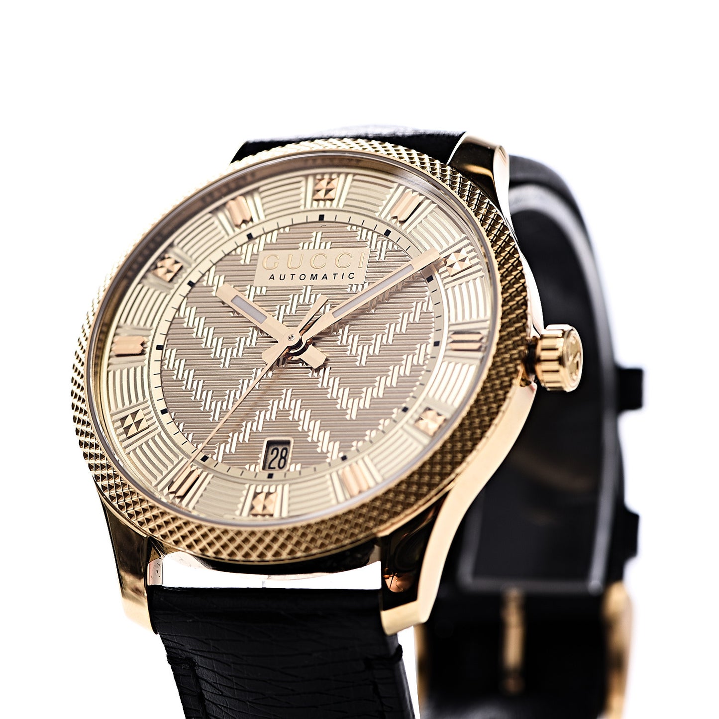 Stainless Steel Calfskin 40mm G-Timeless Eryx Automatic Watch Gold