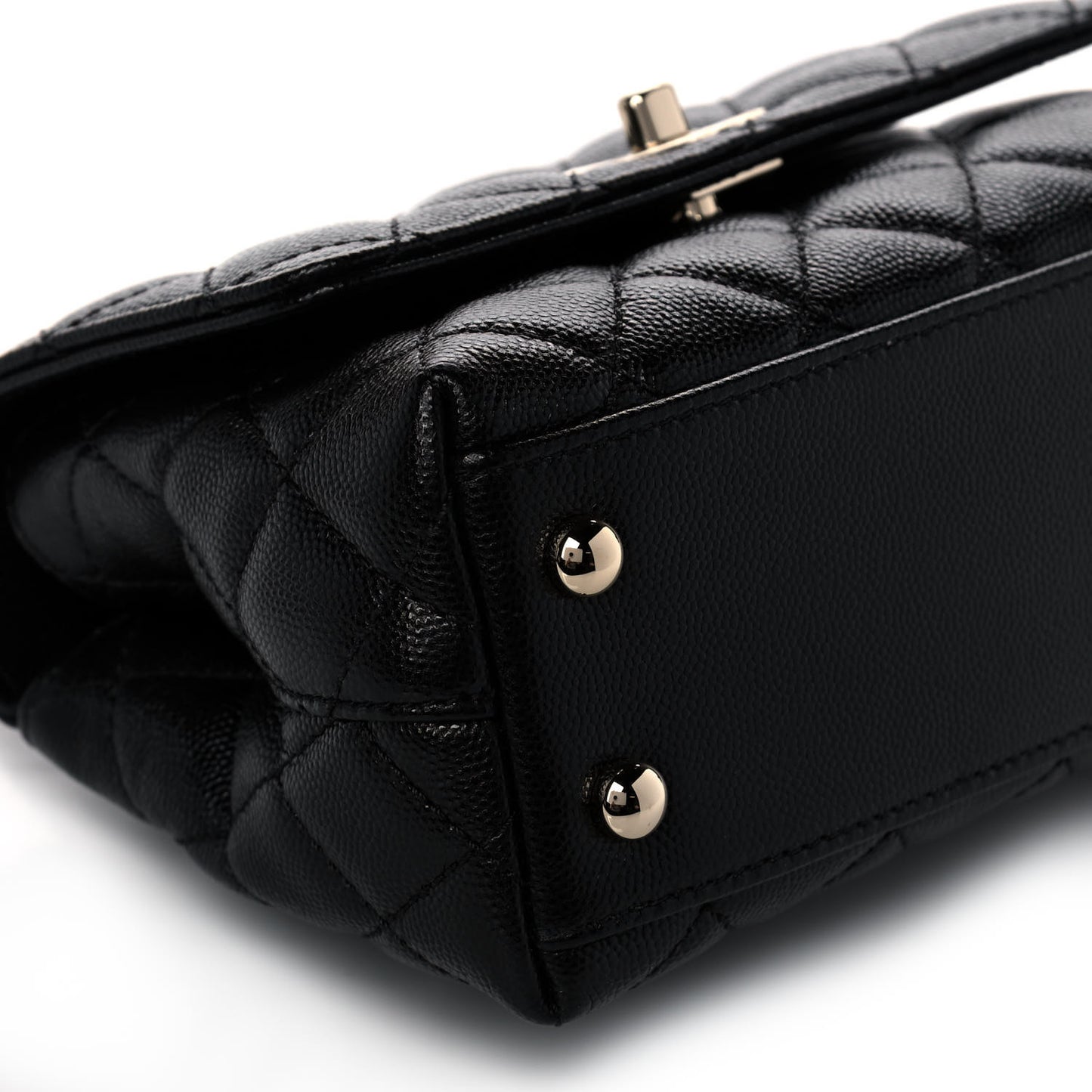Caviar Quilted Extra Mini Coco Handle Flap Black