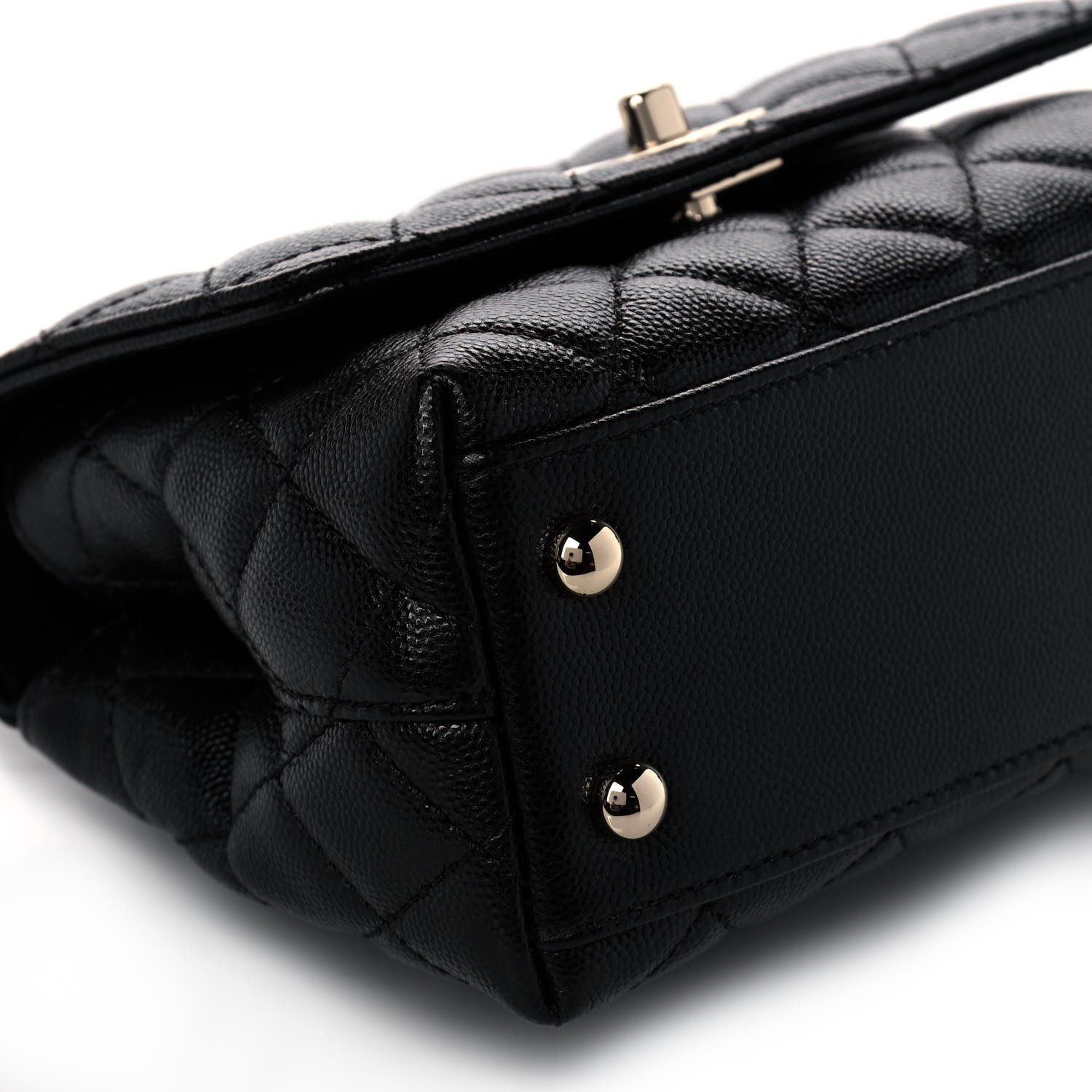 Chanel Caviar Quilted Extra Mini Coco Handle Flap Black 10 of 12
