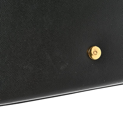 Saint Laurent Grain De Poudre Monogram Cassandre Clutch Black 10 of 13