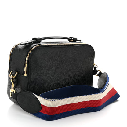 Gucci Grained Calfskin Sylvie Web Kingsnake Small Camera Bag Black Multicolor 3 of 13