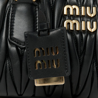 Miu Miu Nappa Matelasse Large Arcadie Top Handle Bag Black 8 of 11