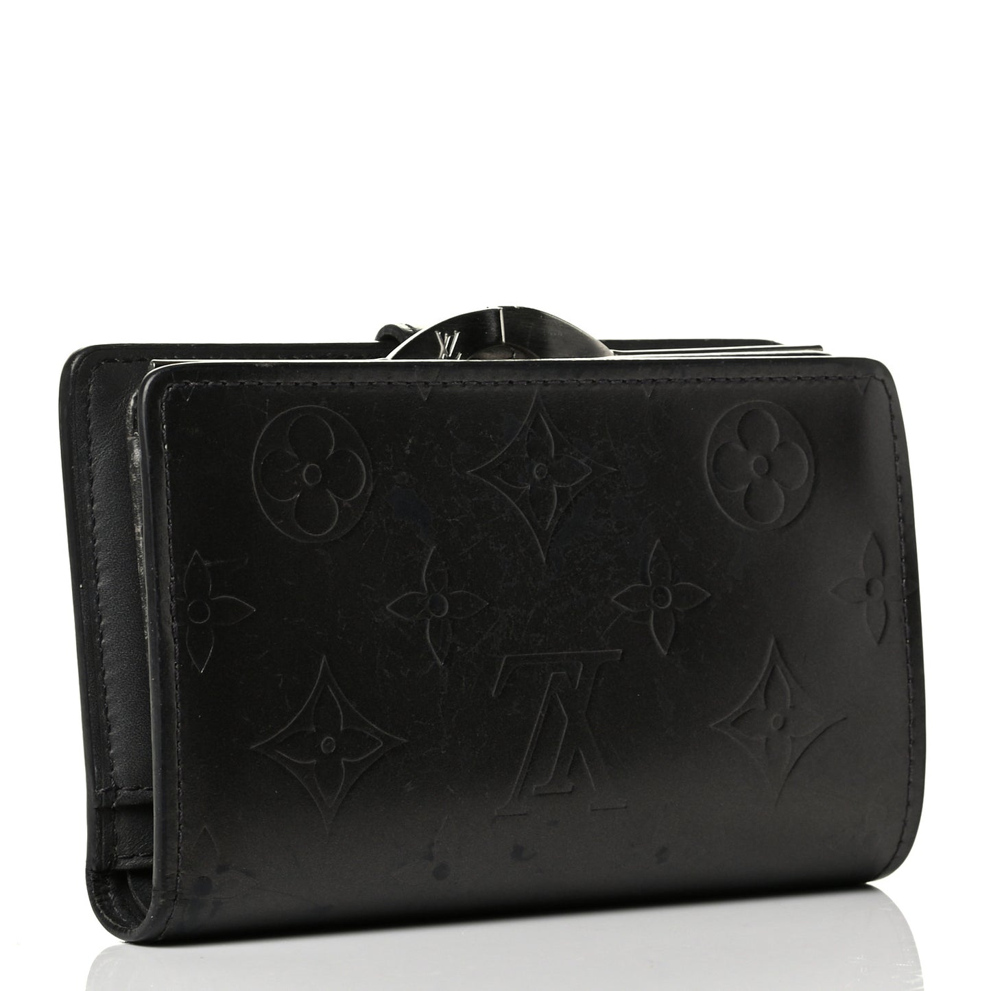 Mat Monogram French Purse Wallet Black