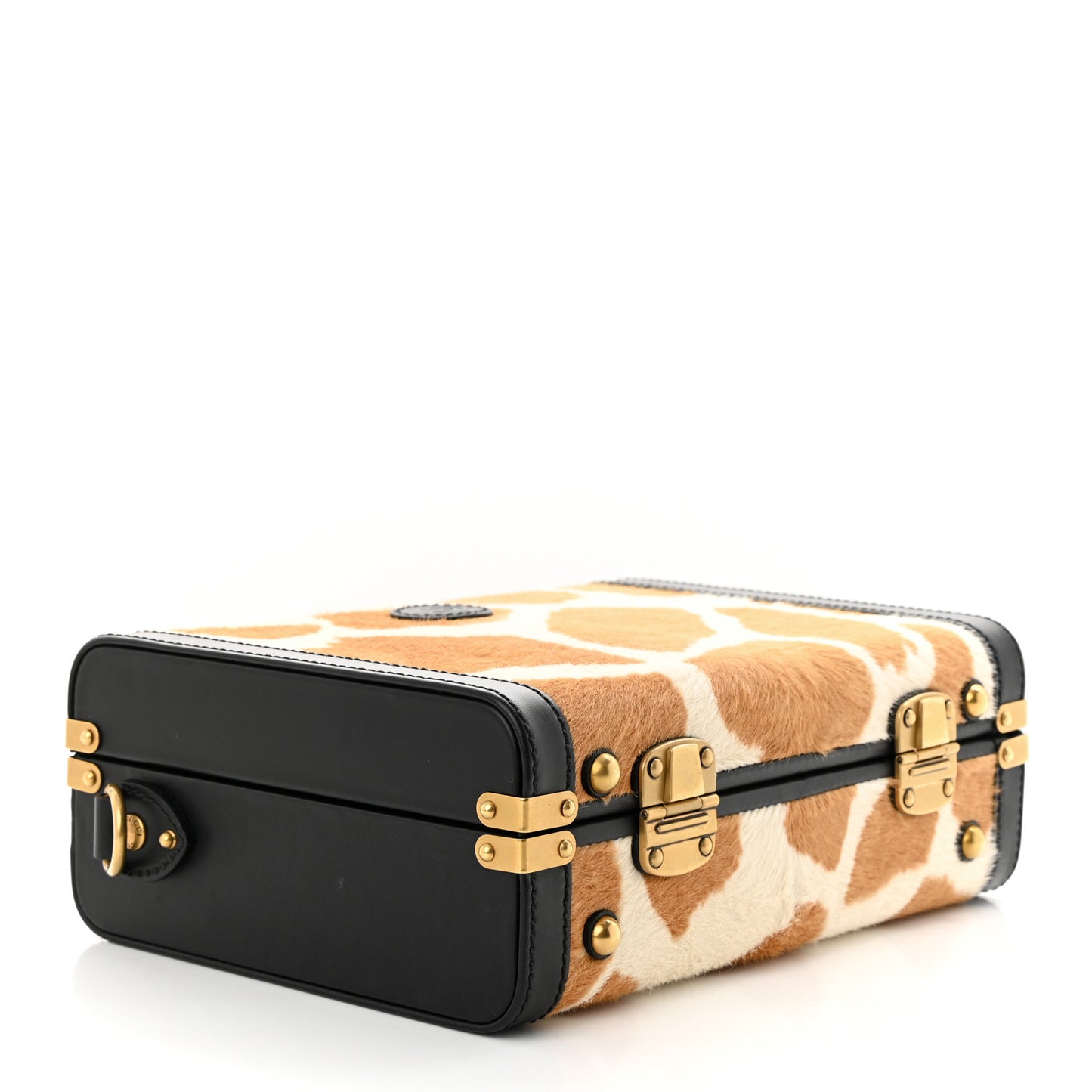 Pony Hair Giraffe Print Small Suitcase