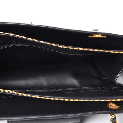 Chanel Calfskin Stitched XL Weekender Black 4 of 9