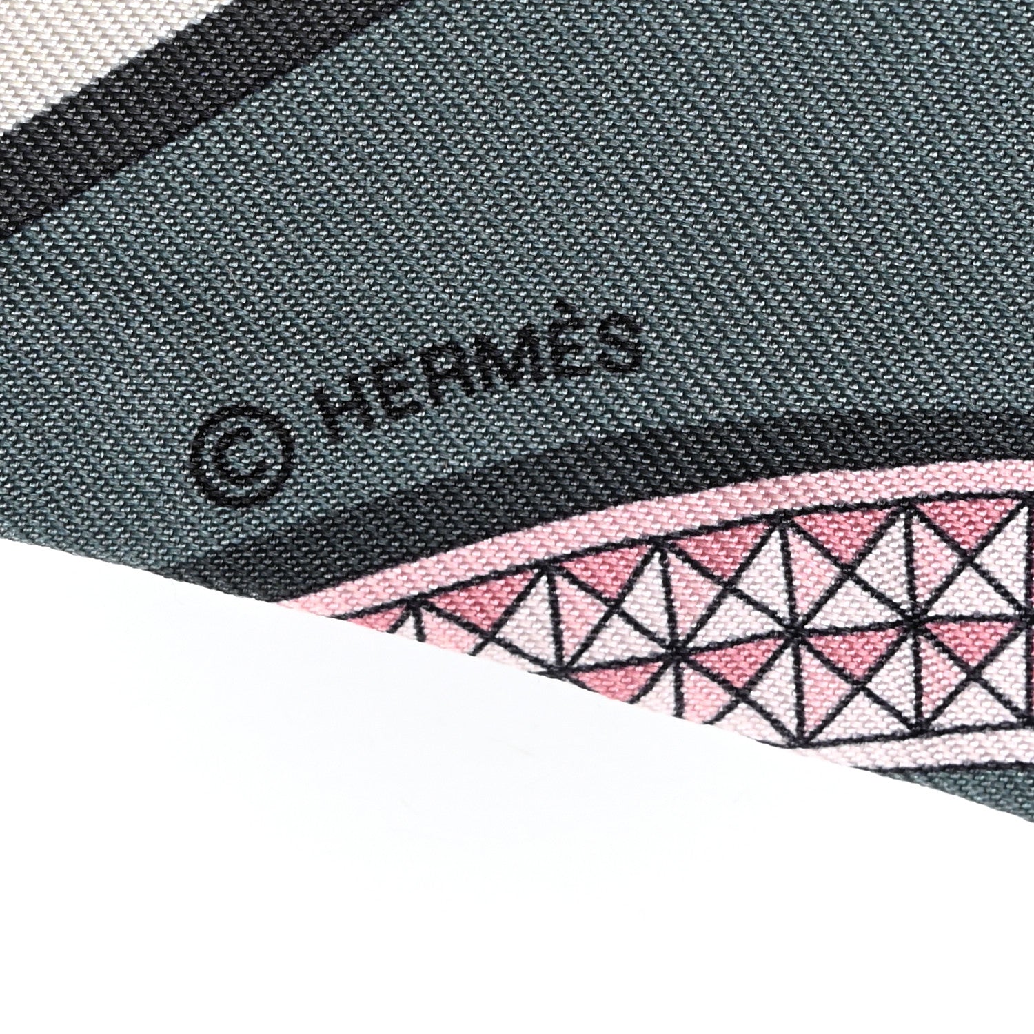 Hermes Silk Grand Apparat Twilly Vert Argile Rose 4 of 4