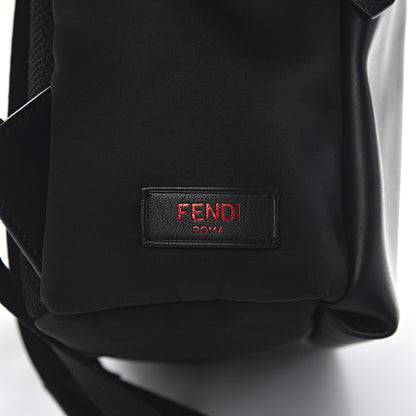 Fendi Nylon Calfskin Bad Bug Pouch Pocket Backpack Black Rosso 8 of 11