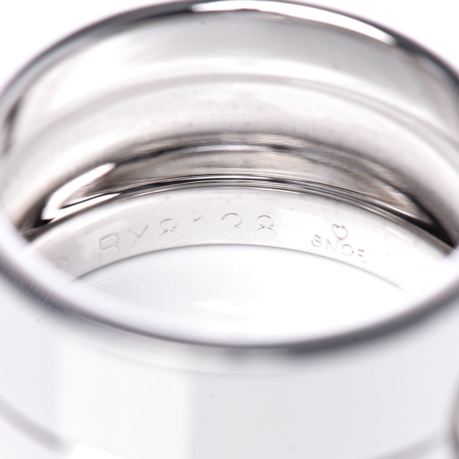 Cartier 18K White Gold 11mm Wide LOVE Ring 52 6 9 of 9