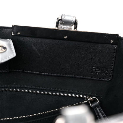 Fendi Vitello Elite Bi Color 3Jours Tote Argento Black 15 of 28