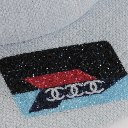Chanel Cotton Strass Cap Hat Sky Blue 6 of 6