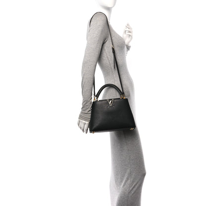 Louis Vuitton Taurillon Capucines BB Black 2 of 19