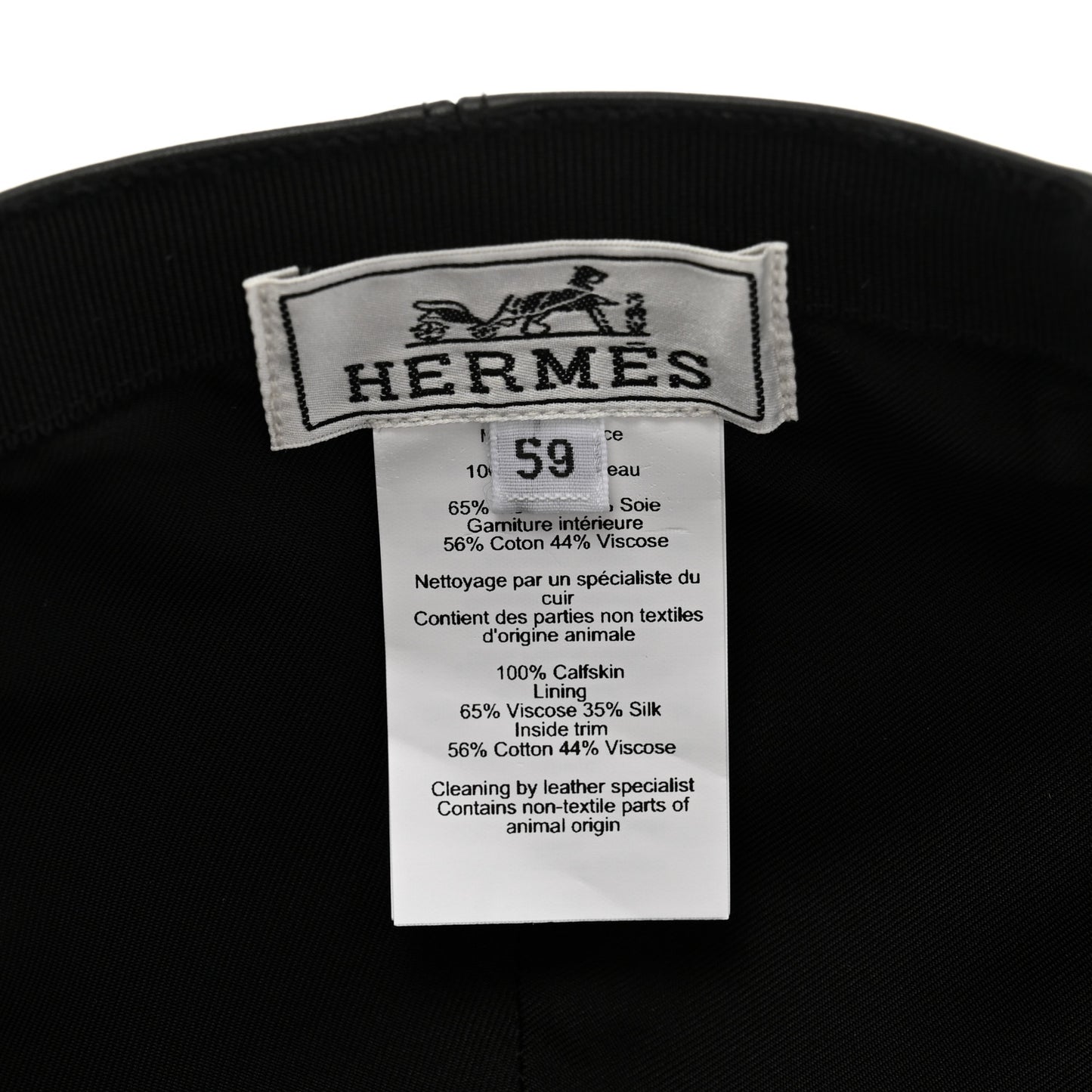 Newton Calfskin Riley Cap 59 Black